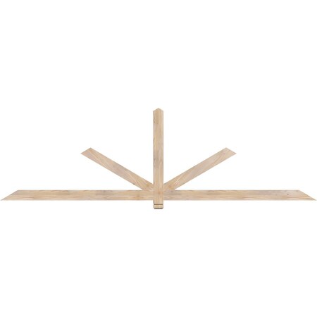 Ekena Millwork Kennewick Smooth Timber Gable Bracket, Douglas Fir, 108"W x 31 1/2"H x 1 1/2"D x 3 1/2"F, 7/12 Pitch GBW108X31X0204KEN00SDF